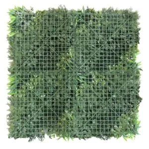 Jardim vertical artificial com fundo oceânico