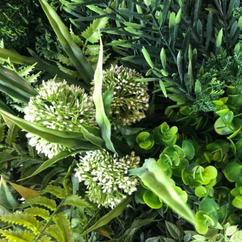 Artificial Floral Vertical Garden in detail