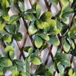 Valla de ocultación verde clara en detalle