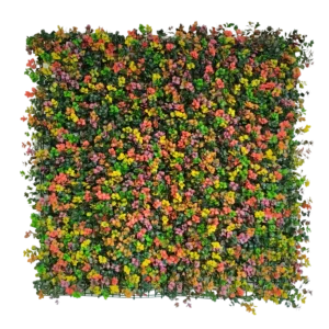 Jardim vertical com cores variadas