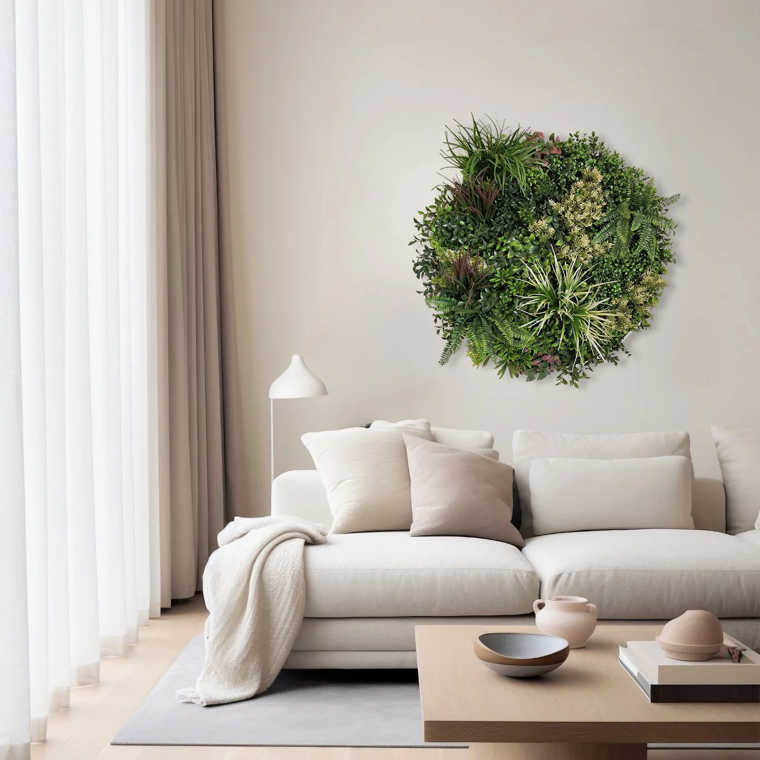 Decoración-con-jardin-con-marco