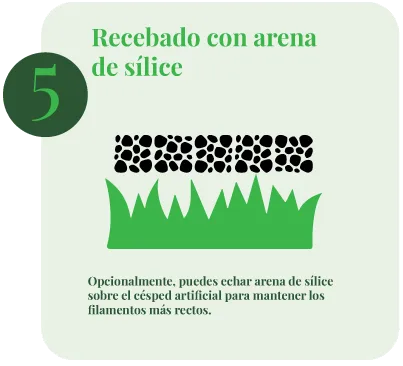 Recebado con arena de sílice