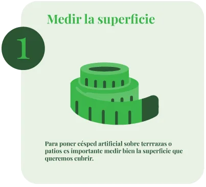 Medir la superficie de colocación del césped artificial