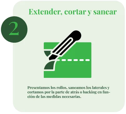 Extender, cortar y sanear el césped artificial