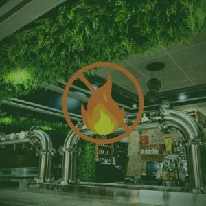 Jardim vertical artificial à prova de fogo