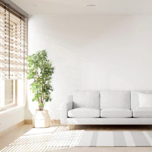 Decoración con árbol artificial aralia