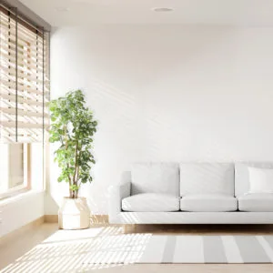 Decoración con árbol artificial aralia