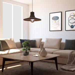 Decorazione con bonsai artificiali