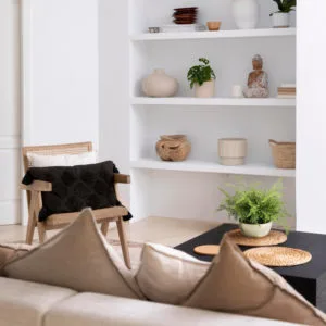 Decoración con mini bosque de helechos