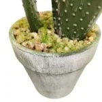 Maceta cactus plano artificial
