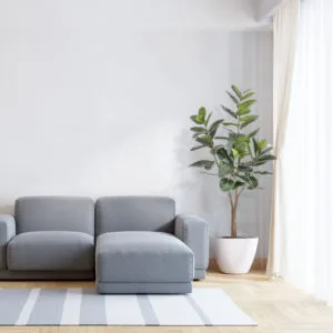 Decoración con planta artificial ficus lyrata