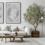 Decoración con árbol olivo artificial