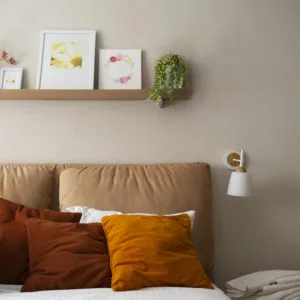 Decoración con mini planta senecio artificial