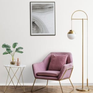 Decoración con planta artificial calatea 35 cm