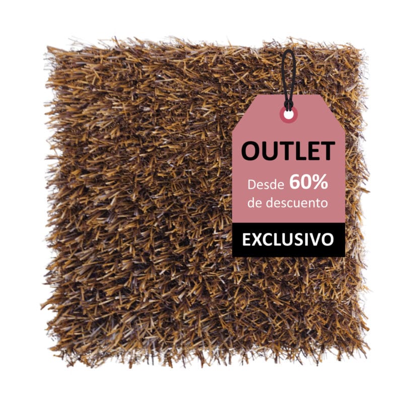 Outlet césped artificial marrón oscuro