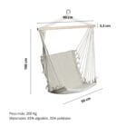 Medidas silla colgante Mykonos