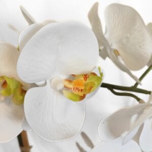 Orquídia artificial blanca decorativa