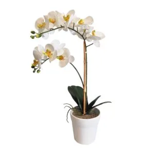 Orquídea artificial blanca