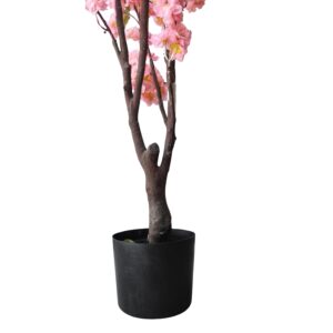 Vaso grande de flores de cerejeira artificiais